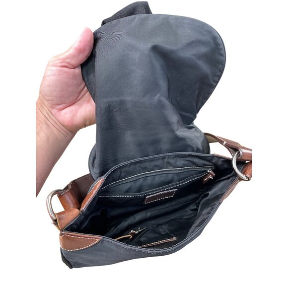 Dooney Bourke womans Black Brown Canvas Leather Handbag SKU 8761 - Picture 14 of 16